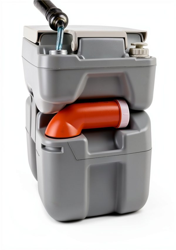 VINGLI Gray Portable Toilet for RV Camping-2