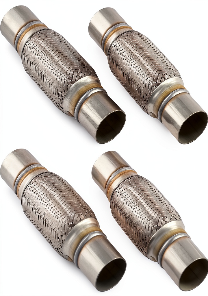 Installing Stainless Steel Exhaust Flex Pipe MAHIONG on a garage workbench