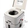 VINGLI Gray Portable Toilet for RV Camping-5