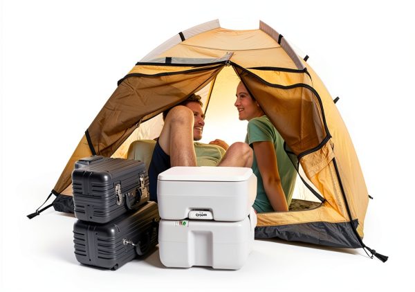 VINGLI Gray Portable Toilet for RV Camping-6
