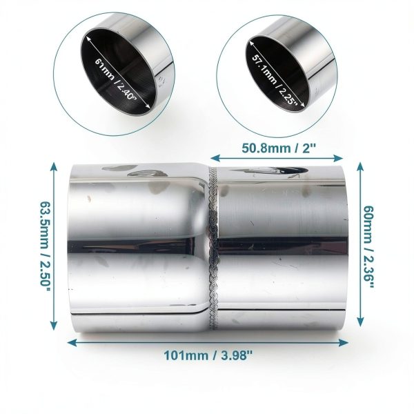 Hihaha Exhaust Pipe Adapter Reducer Stainless Steel-3