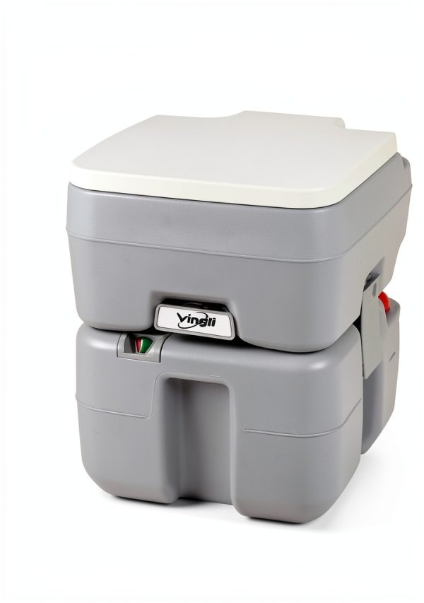 VINGLI Gray Portable Toilet for RV Camping-3