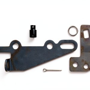 B&M Shifter Cable Bracket Alloy Steel Silver-0