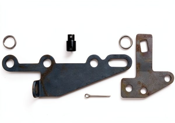 B&M Shifter Cable Bracket Alloy Steel Silver-0