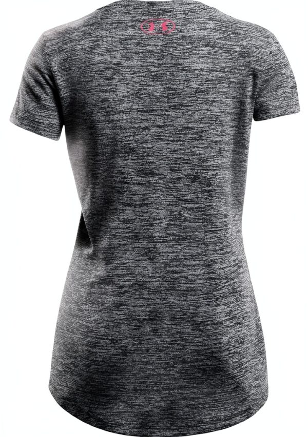 Under Armour Girls' T-Shirt X-Large Black/Cerise UA Tech Quick-Dry-1