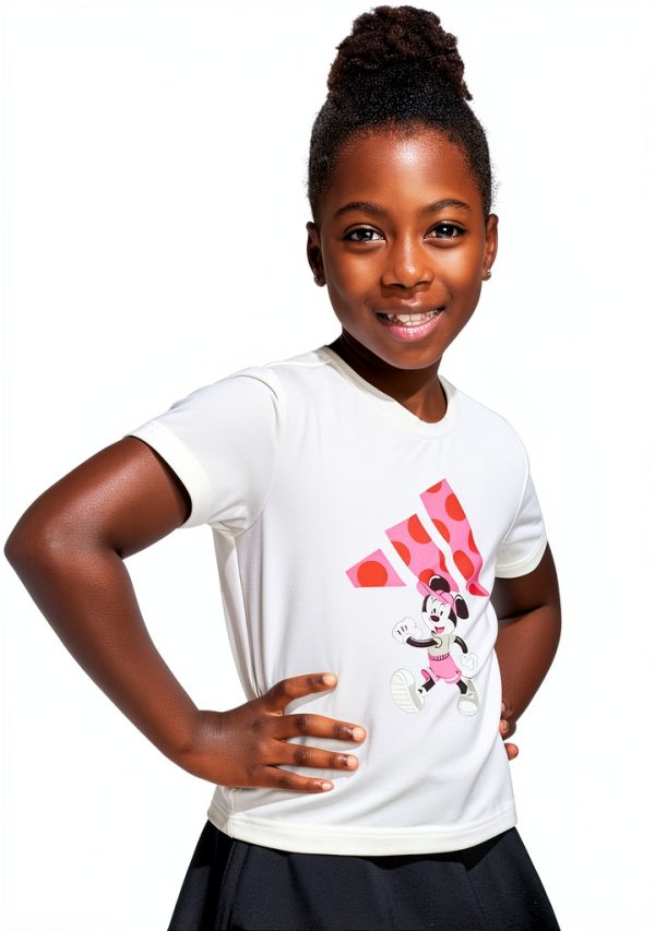 adidas Girls Minnie Mouse Tee and Skort Set Pink Fusion Multicolor-4