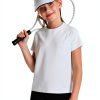 Girls Athletic T Shirt C4C071 Yoga Fabric Raglan Short Sleeve-2