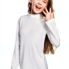 Girls Mock Neck Long Sleeve Top KidFit Activewear Breathable Spandex-3