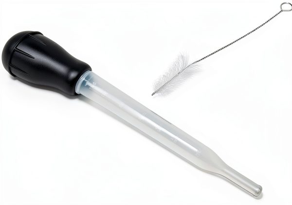 Turkey Baster Set HZXSDEG 11.5 inch with Scale and Brush-0