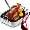304 Stainless Steel Turkey Baster by Home Servz – Black Rubber Bulb-1