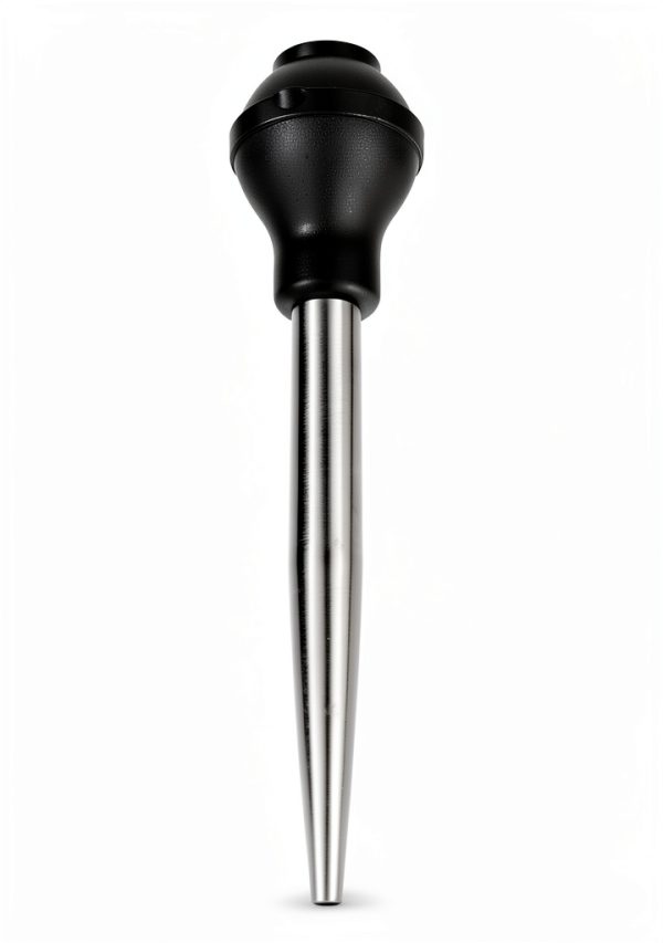 Home Servz Steel Turkey Baster with Injector Black Bulb-3