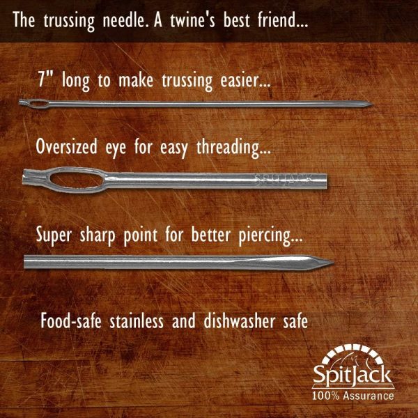 SpitJack Butchers Meat Trussing Needle 7in Stainless Steel 2-Pack-4