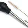 Home Servz Steel Turkey Baster with Injector Black Bulb-0