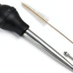 Home Servz Steel Turkey Baster with Injector Black Bulb-0