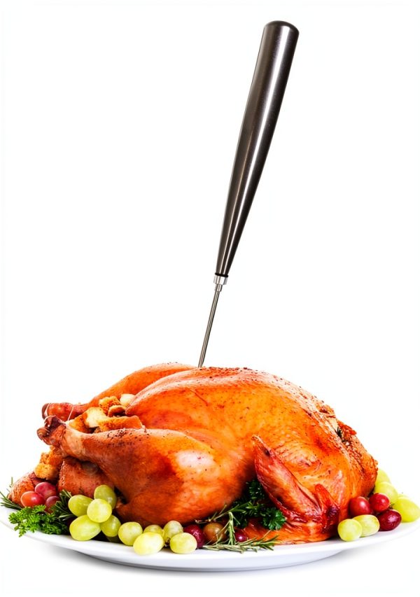 Stainless Steel Turkey Baster MeiAoJia Rubber Bulb with Brush-5