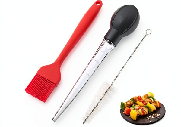 NTVKID Turkey Baster Silicone Detachable Bulb with Measuring Marks-0