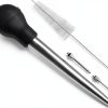 304 Stainless Steel Turkey Baster by Home Servz – Black Rubber Bulb-0