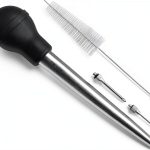 304 Stainless Steel Turkey Baster by Home Servz – Black Rubber Bulb-0