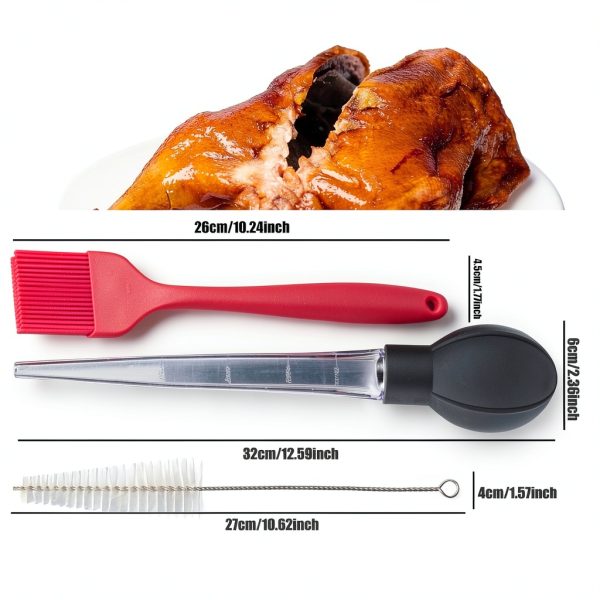 NTVKID Turkey Baster Silicone Detachable Bulb with Measuring Marks-3