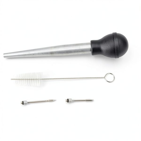 Turkey Baster with Silicone Suction Bulb, Stainless Steel Grade, Black-1