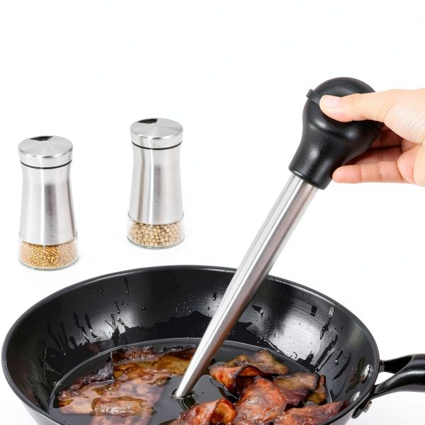 Rainspire Turkey Baster Steel with 2 Detachable Needles – Black-2