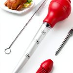 Turkey Baster QPMR Kitchen Tool with Silicone Bulb and Dual Needles-0