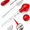 Turkey Baster QPMR Kitchen Tool with Silicone Bulb and Dual Needles-1
