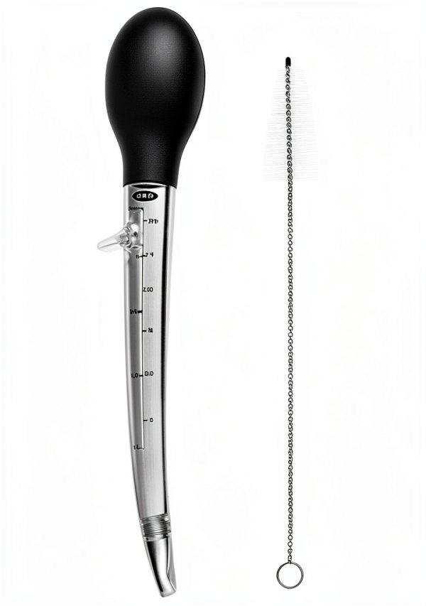OXO Good Grips Angled Turkey Baster Clear/Black Silicone Bulb-0