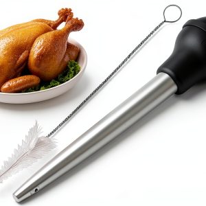 Turkey Baster Syringe Stainless Steel 1pc Kitchen Tool for Cooking-0