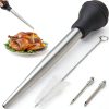 Rainspire Turkey Baster Steel with 2 Detachable Needles – Black-0