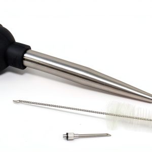 Norpro Deluxe Stainless Steel Baster with Injector & Brush 11" x 2"-0